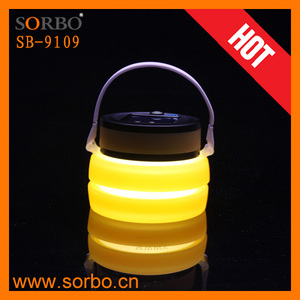 SORBO-9109 קידום מכירות מתנה פריט אידיאלי עמיד למים מים בקבוק Collapsable עם פנל סולארי מנורת פנס - Product Image 6