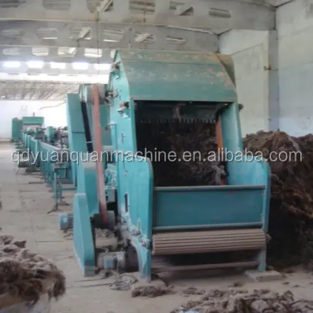 Línea de producción de lavado de lana de oveja China, precio de máquina de limpieza de lana Grasosa