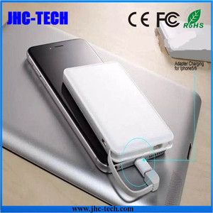Vendedor caliente del cargador de batería externo del banco 4600mAh de ultra delgada de potencia incorporado en <span class=keywords><strong>el</strong></span> cable usb - Product Image 5