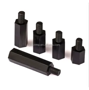 Tipi di distanziali esagonali in plastica di nylon nero M3 M4 strumenti Hardware elementi di fissaggio perni esagonali