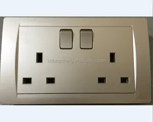 13a tomada do interruptor do pólo duplo, novo design 2 gang, tomada de parede elétrica para casa