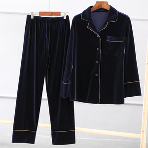 <strong>Women's</strong> Soft Velvet <strong>Fleece</strong> Pajamas Long Sleepwear with Elastic Waist for Autumn/Winter Warm Adult <strong>Women's</strong> <strong>Pyjamas</strong> - Product Image 1