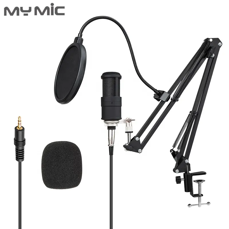 MY MIC P200X professional condenser studio microphone computer recording equipment for singing with Arm Stand kit
