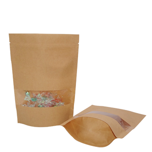 Ventana <span class=keywords><strong>Doy</strong></span> <span class=keywords><strong>Pack</strong></span> tamaño personalizado laminado soporte de cremallera bolsa de la bolsa de papel <span class=keywords><strong>Kraft</strong></span> con hermético de la cremallera - Product Image 2