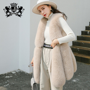 Moins femmes <span class=keywords><strong>gilet</strong></span> hiver <span class=keywords><strong>chaud</strong></span> sans manches <span class=keywords><strong>gilet</strong></span> réel fourrure de renard <span class=keywords><strong>gilet</strong></span> pour les filles - Product Image 4