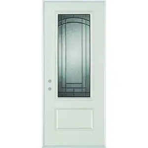 Customized size Chatham 3/4 Lite 1-Panel Painted Right Left Hand Inswing Outswing Steel Prehung Front Door