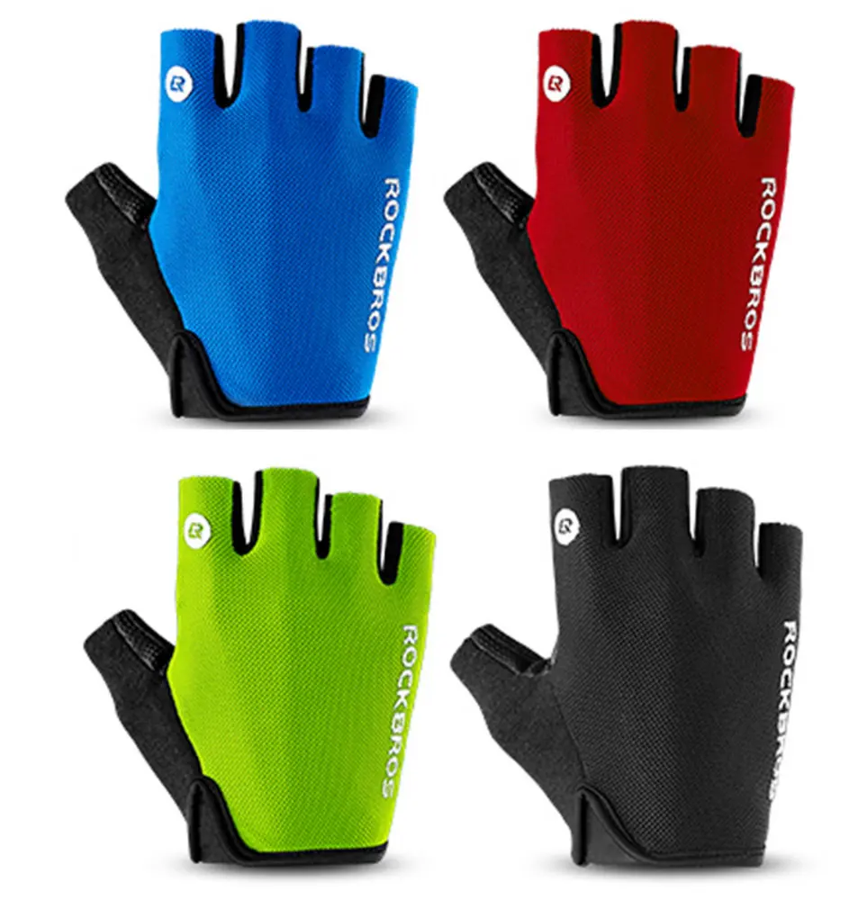 OEM S106 Outdoor Sports Gym Exercise Breathable Bicycle Racing Pad Shockproof Cycling Short Finger Gloves