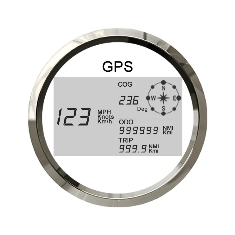 85mm GPS watch with speedometer digital motorcycle digital speedometer boat marine