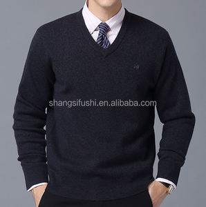 Guangzhou Ropa Hombres 12GG Equipo de Punto Suéter de Cachemira Con Cuello En V - Product Image 2