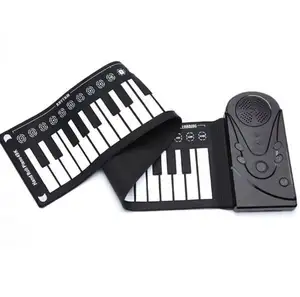 49 Keys Roll Up Piano Portable Electronic Hand Roll PianoとEnvironmental Silicone KeyboardとHornためChildren Kids