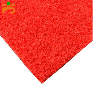 Boda exposición 300g/<span class=keywords><strong>m</strong></span> 2 de terciopelo de poliéster perforado con aguja rojo alfombra - Product Image 2