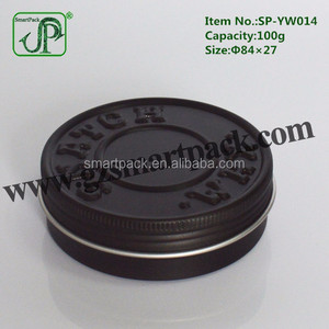 100g Straght Base <span class=keywords><strong>Mate</strong></span> Negro <span class=keywords><strong>Lata</strong></span> De Aluminio con Tapa - Product Image 5