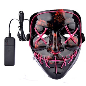 Máscara de Purge de Cara Completa Unisex para Adultos, con Luces LED de Neón, para Fiestas de Halloween, con Pilas AA, con Destello Rápido, Lento y Continuo, en Oferta - Product Image 3