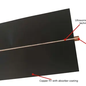 Copper absorber fin for solar collector