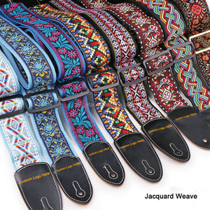 Wholesale Custom Logo Adjustable Fabric <strong>Leather</strong> <strong>Guitar</strong> <strong>Strap</strong> Bass Ukulele Acoustic Vintage Cotton Padded Comfortable <strong>Straps</strong> - Product Image 2
