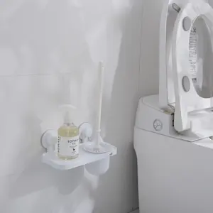 Succión accesorio de baño cepillo de baño de plástico al por mayor cepillo de baño con soporte