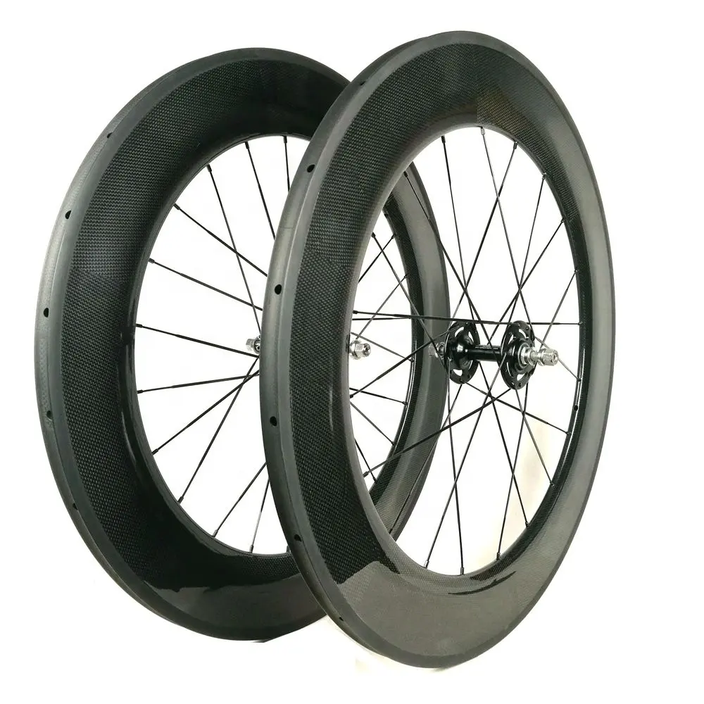 Wheel Carbon Track For Fixed Gear Rear Wheel 700C Fixie Bike Rims 88ミリメートルWheels Single Speed Fixie Wheelset 700C Tubular