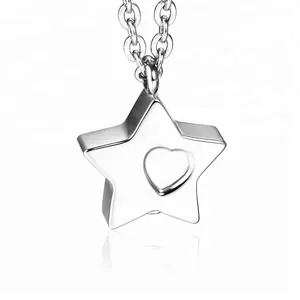 Marlary Lovely Star Cremation Jewelry Stainless Steel Ashes Pendant Memorial Urn Necklace Manufacturer