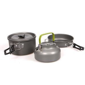Juego de ollas y sartenes para acampar al aire libre para 2-3 personas, portátil, antiadherente, ligero, para Picnic, <span class=keywords><strong>Camping</strong></span>, utensilios de <span class=keywords><strong>cocina</strong></span>, juegos de hervidores, Kits de <span class=keywords><strong>cocina</strong></span> - Product Image 5