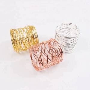 ขายร้อนสีลวดแหวนผ้าเช็ดปาก - Product Image 1