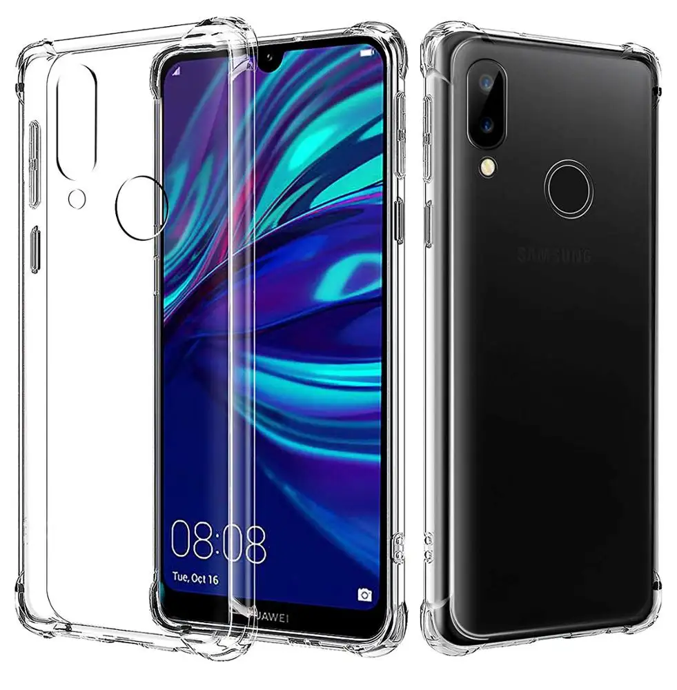 Clear tpu Full Protective Mobile Phone Case For Huawei P50 Pro P Smart 2021 Y7P Y7A P40 Lite Nova 8 Silicone Shockproof Case