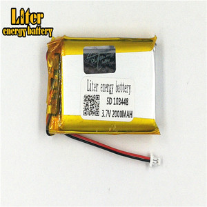 Plug 1.0-<span class=keywords><strong>2</strong></span> P 103448 lithium battery 2000 mah rechargeable Li-Polymer Battery PL LiPo battery with wires - Product Image 2
