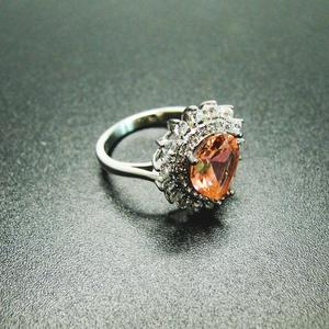 Modyle — bague de fiançailles en Morganite Rose, en forme de <span class=keywords><strong>poire</strong></span>, Unique, or 14K, bijoux fins, 9x11mm - Product Image 3