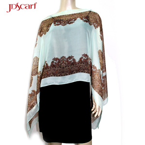 Bouton <span class=keywords><strong>en</strong></span> <span class=keywords><strong>mousseline</strong></span> <span class=keywords><strong>de</strong></span> <span class=keywords><strong>soie</strong></span> coloré pashmina ponchos foulards étoles pashmina - Product Image 6