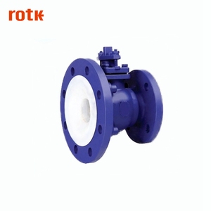 DIN estándar ANSI estándar de acero inoxidable cuerpo de flúor PTFE asiento 2 pc tipo de brida válvula de bola flotante - Product Image 3