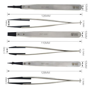 gomma con punta punta sostituibile esd pinzette pinzette - Product Image 4