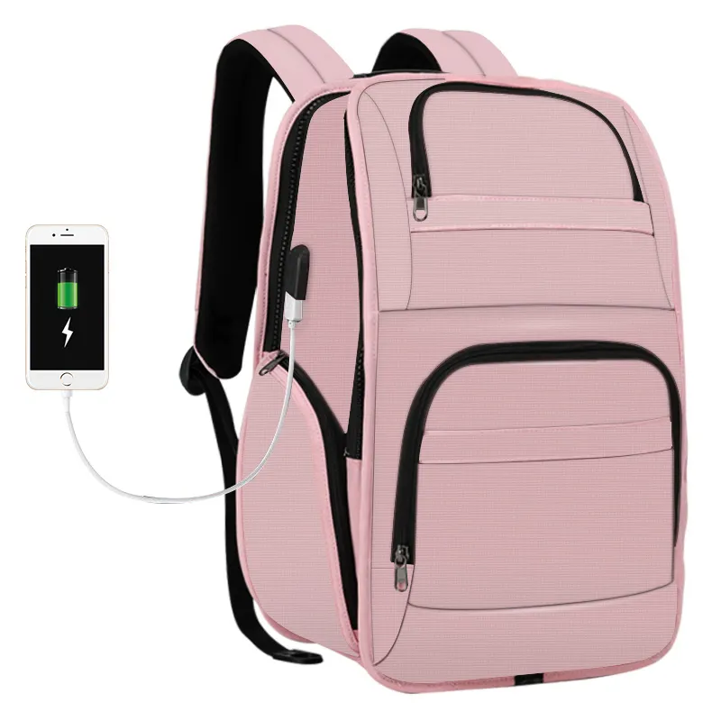 Tigernu T-B3852 di ricarica USB del computer portatile di modo intelligente studente ragazzo della ragazza sacchetti di scuola di alta qualità impermeabile di vendita calda borsa zaino