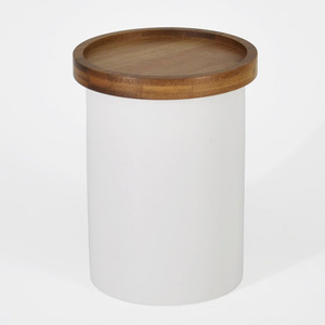 Bote de acrílico transparente con tapa, oro rosa - Product Image 5