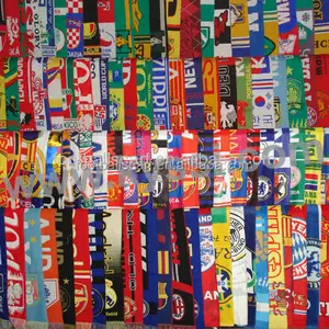 Double Sided Knitting Jacquard Football Scarf