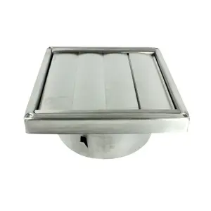 Stainless Steel Square Wall Vent with Gravity Flaps