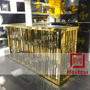Diseño de Moda y luz led acrílico con marco de acero inoxidable mesa de <span class=keywords><strong>bar</strong></span> - Product Image 2