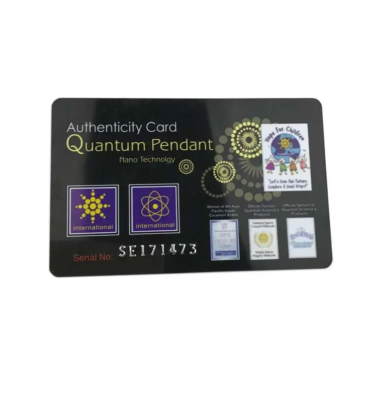 2500cc untuk 10000cc Ion Negatif Quantum Nano Energi Kartu