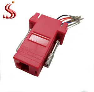 DB9 זכר RJ45 נקבה מודולרי מתאם 8C סידורי RS-232 rj45 זכר rj11 נקבה מחבר