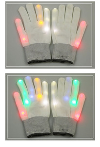 Party Accessory Rave <strong>Light</strong> Flashing <strong>Finger</strong> Lighting Lighted up LED Skeleton Hand Gloves - Product Image 3