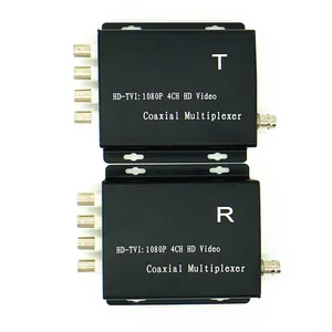 Multiplexer de vídeo coaxial 4 canais HD-CVI/tvi/ahd sobre cabo coaxial (hdcm104t)