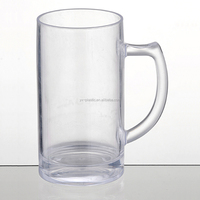 Tasse tankards en plastique extensible, pour bière glacée avec logo imprimé, 1 pièce