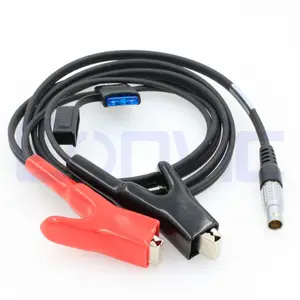 5 Pin GPS 565855 Power Cable to Alligator Clips for GPS SR-530 Surveying