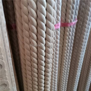 Moulage en bois CNC, garniture en bois, demi-rond, moulage en corde, moulures décoratives en bois - Product Image 4