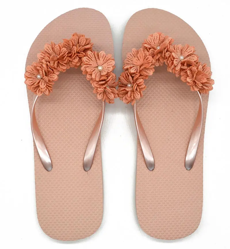 עיצוב אחרון קיץ להעיף נעלי בית עבור נשים קל משקל אנטי-החלקה אביזרי חוף עם pvc ו-גומי