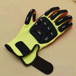 Fábrica de látex guantes de trabajo recubierto de seguridad para el shock de protección guantes de impacto - Product Image 4