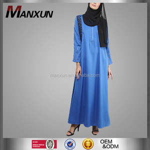 Hotsale zippée design femmes abaya dernière turc kaftan robe quotidienne - Product Image 1