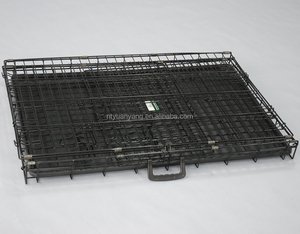 Pliante décorative En Métal Fil Cages à Chien Caisse Chenil Pour Animaux de Compagnie Fabricant de Cages Pour Animaux de compagnie, Transporteurs et Maisons de Couchage Pour Animaux De Compagnie pour Chiens ISO9001