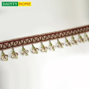 En gros Dentelle Perlée Fringe Chine Fringe Règlage Rideau Gland Cristal <span class=keywords><strong>Embrasse</strong></span> - Product Image 3