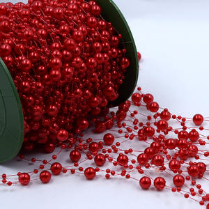 Chaîne de perles de 60 mètres par rouleau, garniture de perles, appliques de perles, chaîne de perles pour guirlande de mariage, décoration de fête - Product Image 5