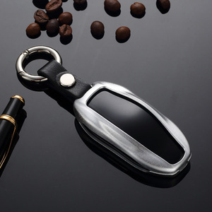 <span class=keywords><strong>Porte</strong></span>-clés en cuir en alliage d'aluminium argenté chaud pour 2018 2019 modèle 3 modèle S avec boîte-cadeau de plongeur d'équipage - Product Image 1