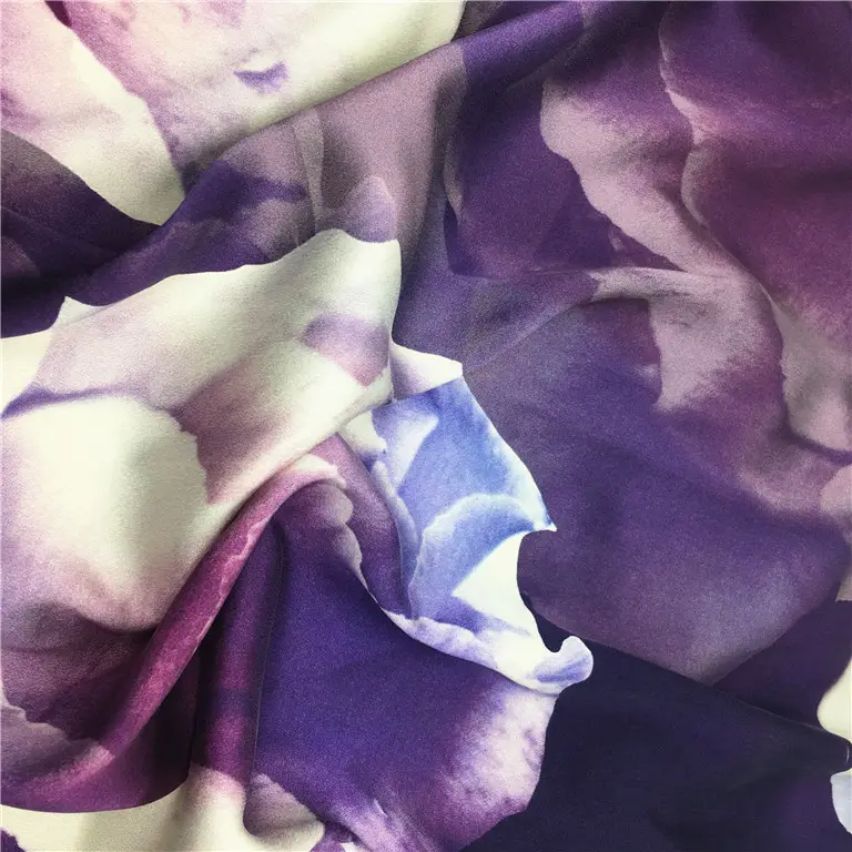 Großhandel hohe qualität günstigen preis digitaldruck floral print silk satin stoff